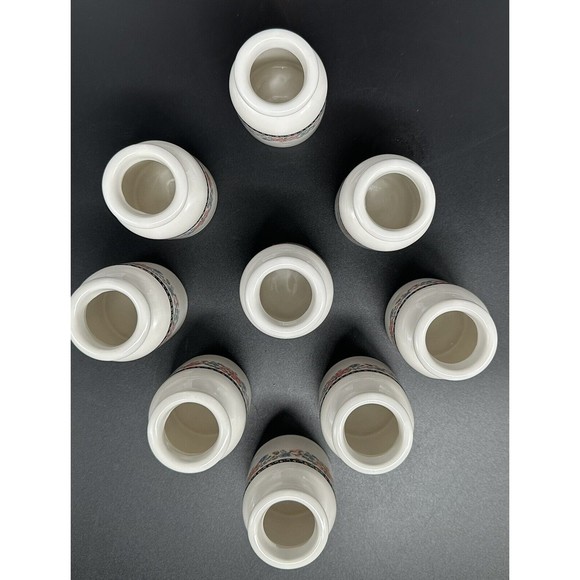 Rare Vintage Claremore by Sango Bubble Top Apothecary Jars  Set of 9 Spice Jars - Picture 10 of 12